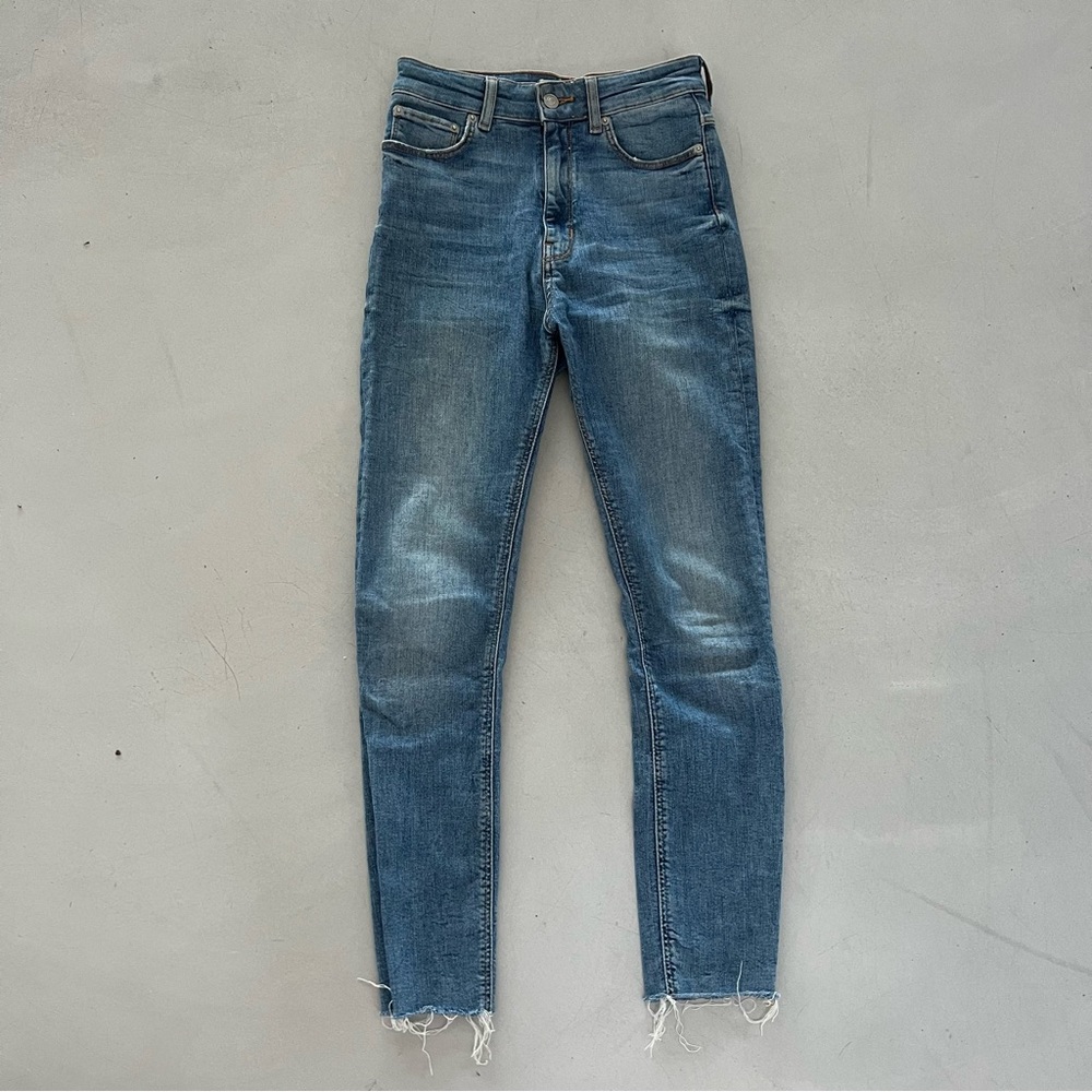 Zara Blue High Waisted Skinny Jeans
